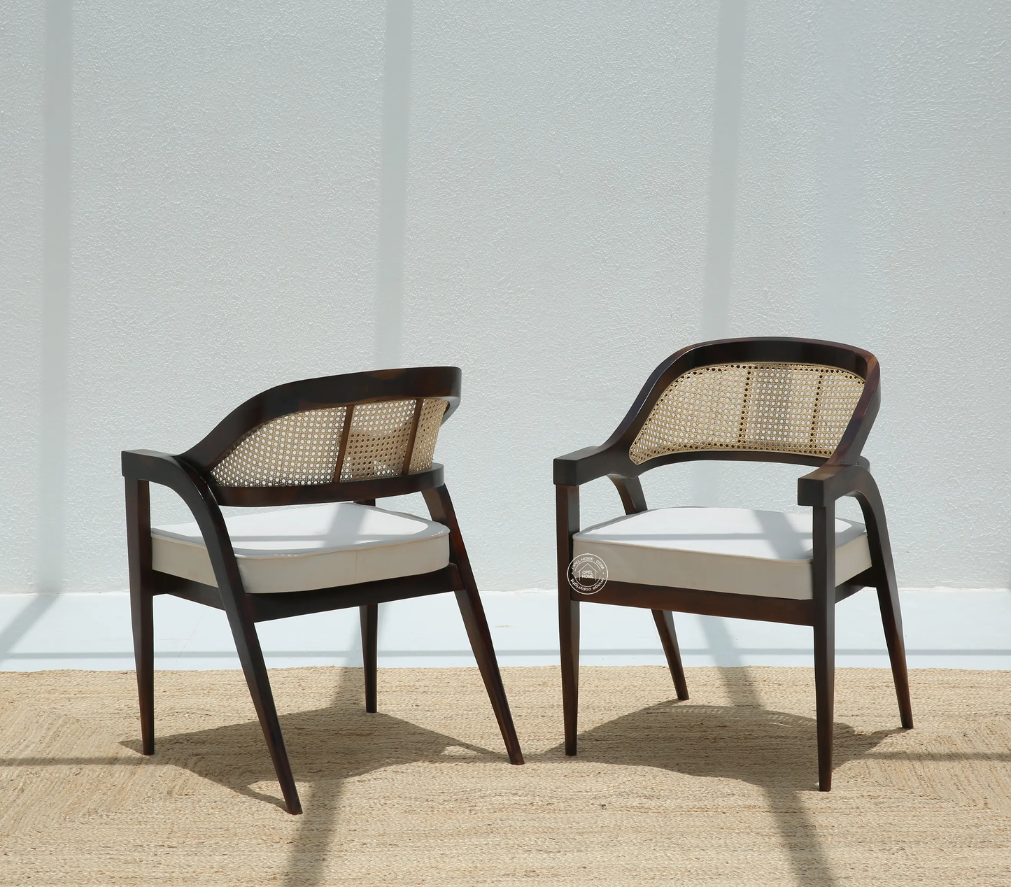 Zeno Wooden Dining Chair (Only one pcs), Walnut finish | Opelhome UAE - Opelhome