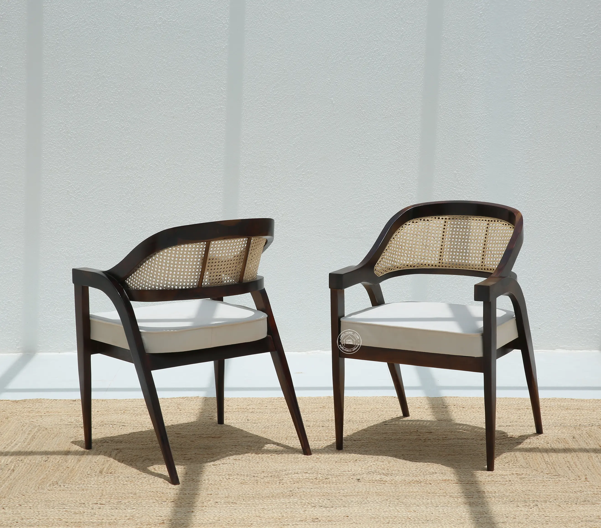 Zeno Wooden Dining Chair (Only one pcs), Walnut finish | Opelhome UAE - Opelhome