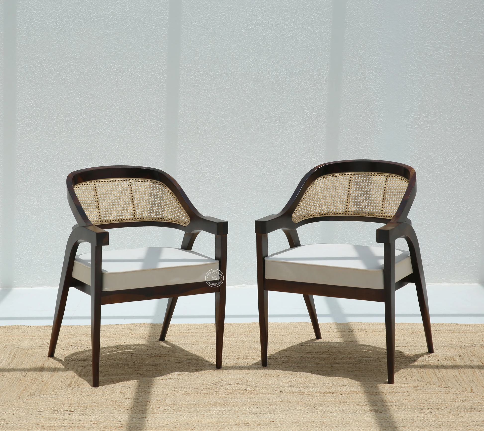 Zeno Wooden Dining Chair (Only one pcs), Walnut finish | Opelhome UAE - Opelhome