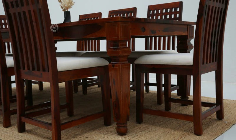 Sunset Wooden 8 Seater Dining Table –  Multiple Colors (Only Table) | Opelhome UAE