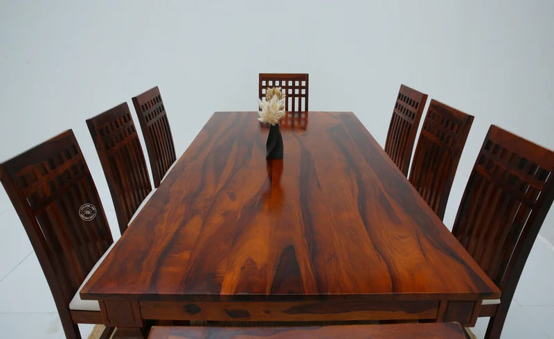 Sunset Wooden 8 Seater Dining Table –  Multiple Colors (Only Table) | Opelhome UAE