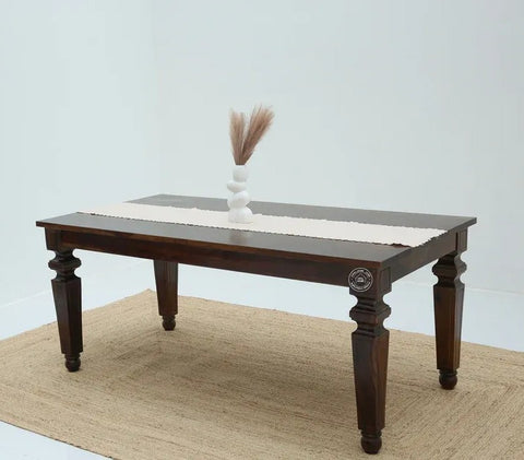 Sunset Wooden 6 Seater Dining Table –  Multiple Colors (Only Table) | Opelhome UAE