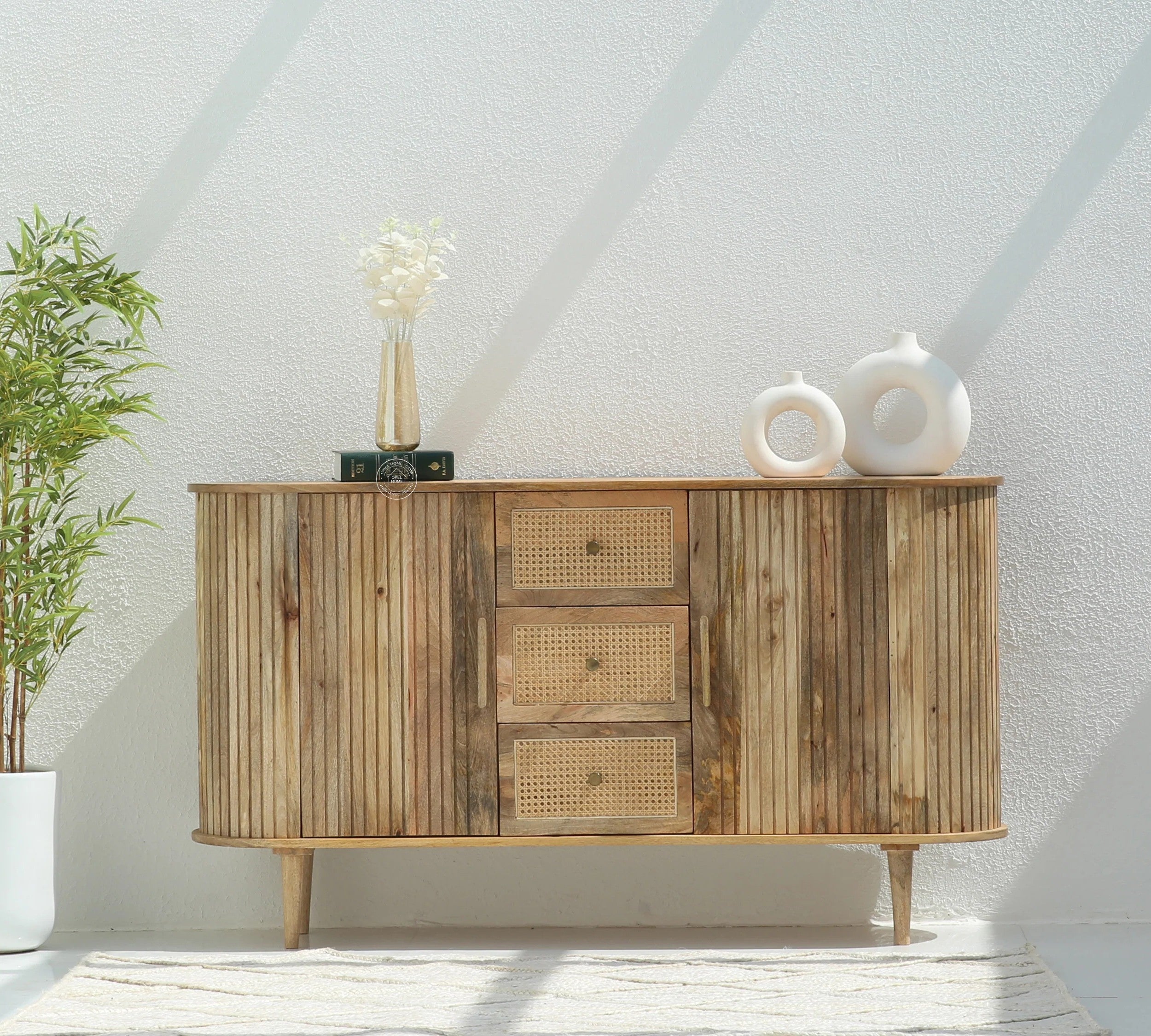 Graff Rattan Wood Sideboard