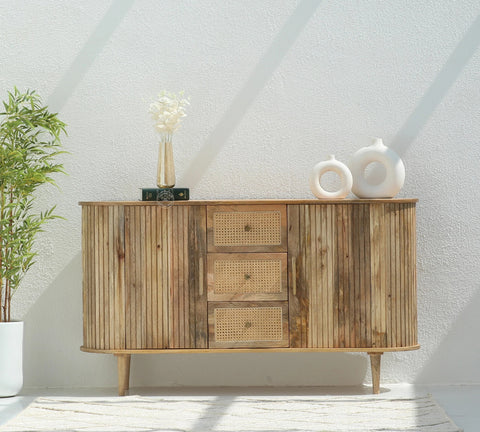 Graff Rattan Wood Sideboard