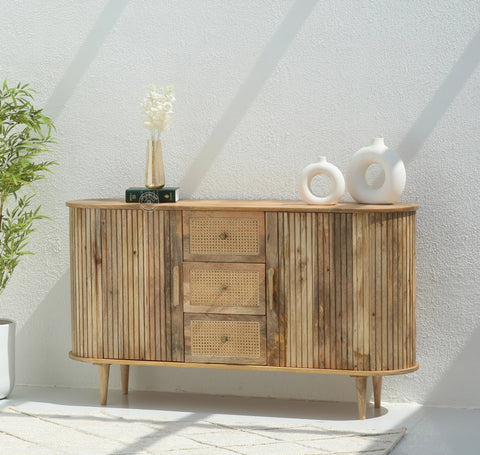 Graff Rattan Wood Sideboard