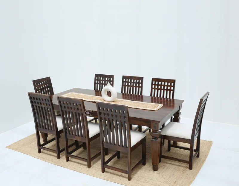 Sunset Wooden 8 Seater Dining Table –  Multiple Colors (Only Table) | Opelhome UAE