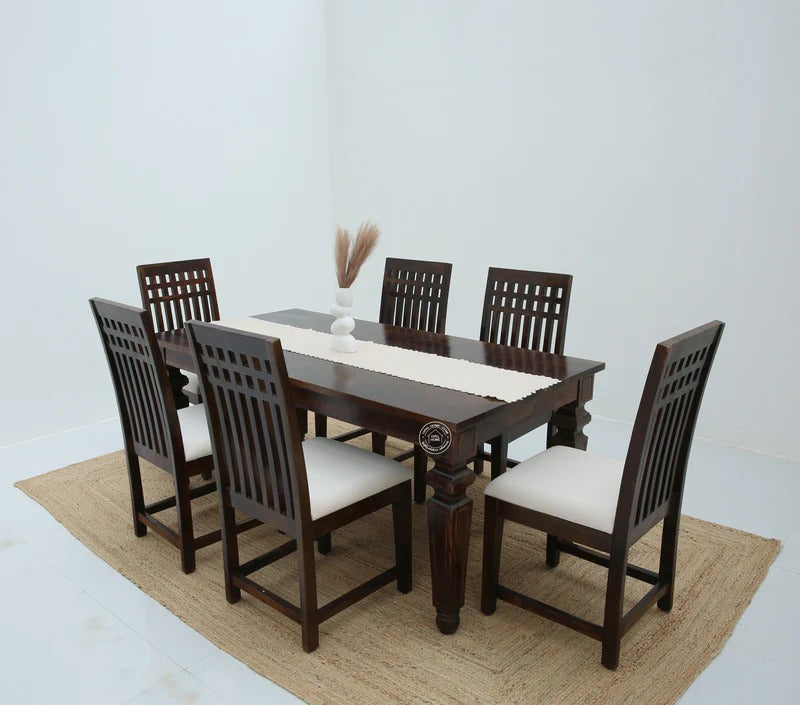 Sunset Wooden 6 Seater Dining Table –  Multiple Colors (Only Table) | Opelhome UAE