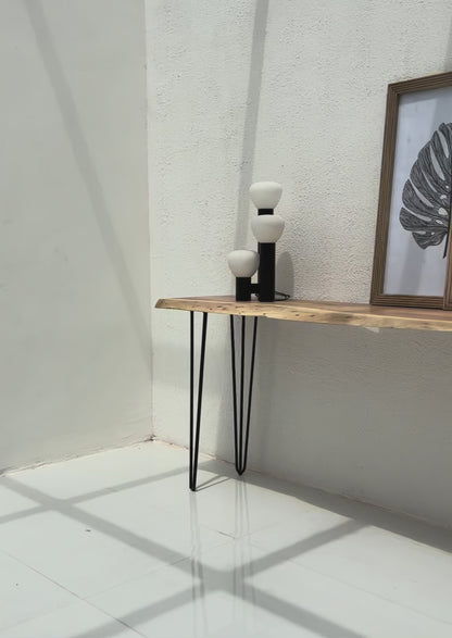 Arnola Wood Console Table – Acacia Wood & Iron, Multiple Sizes | Opelhome UAE