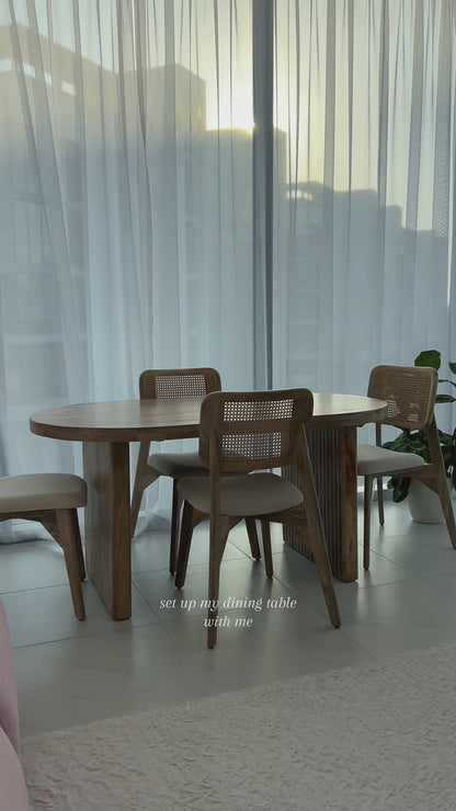 Crumley Wooden Dining Table – Only Table, Multiple Sizes, Solid Mango Wood | Opelhome UAE