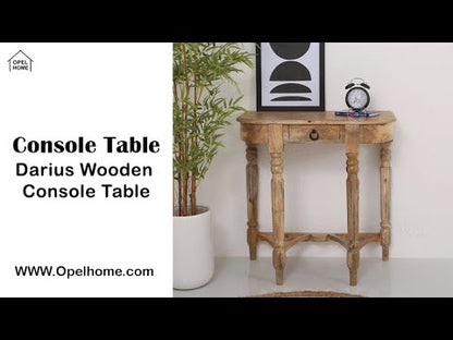 Darius Small Size Wooden Console Table – Solid Mango Wood Console Table in Dubai | Opelhome UAE